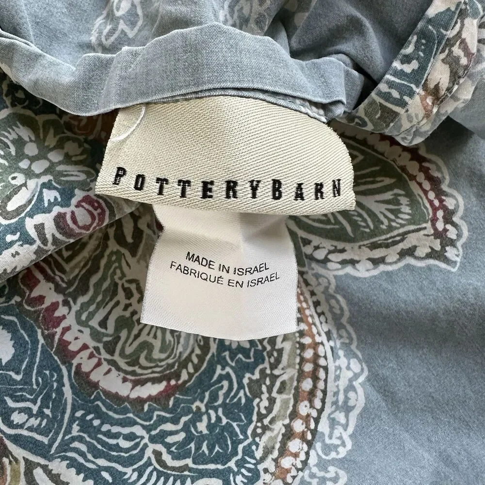 Pottery Barn Serrano Medallion (Blue) King Duvet Set w/ 2 Standard shams SUMMER